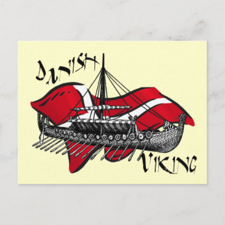 Carte Postale Danois Viking Ship cadeaux culturels du Danemark