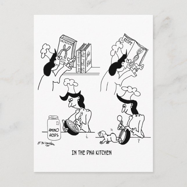 Carte Postale Dans la cuisine ADN (Devant)