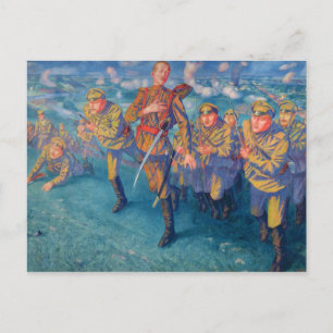 Carte Postale Dans la ligne de tir, 1916