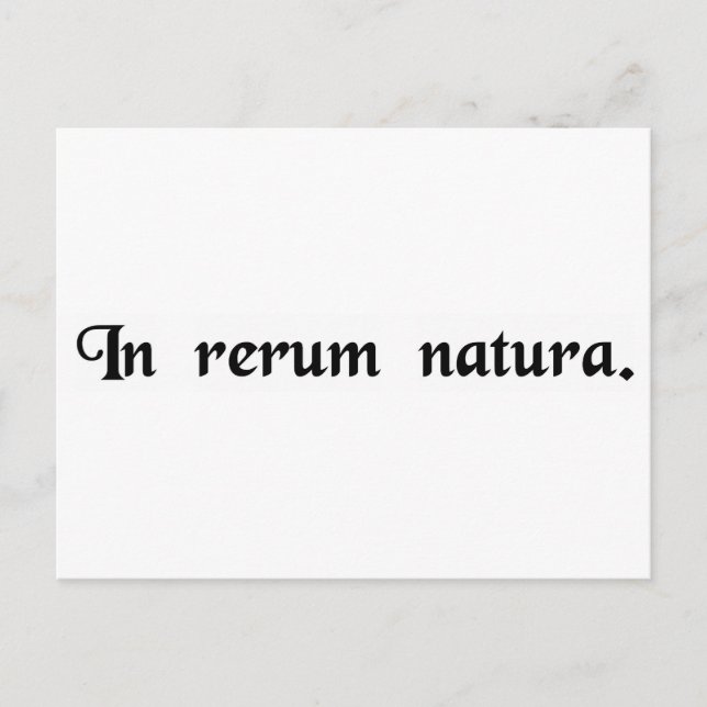 Carte Postale Dans la nature des choses. (Devant)