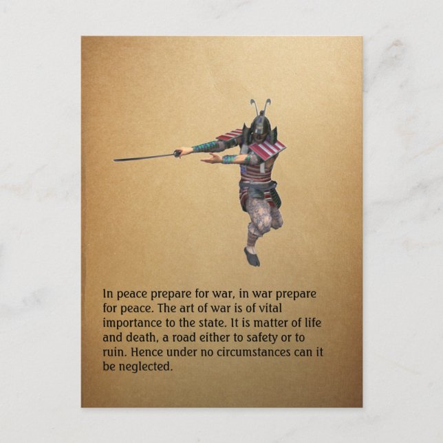Carte Postale Dans la paix préparez-vous à la guerre, dans… (Devant)