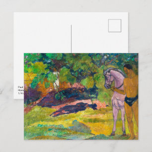 Carte Postale Dans la Vanilleraie, Homme et Cheval   Gauguin  