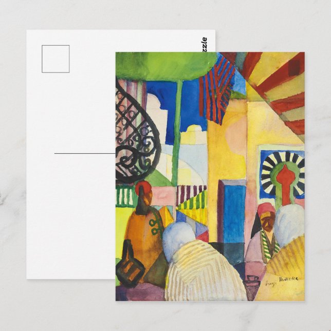 Carte Postale Dans le bazar | Auguste Macke | (Devant / Derrière)
