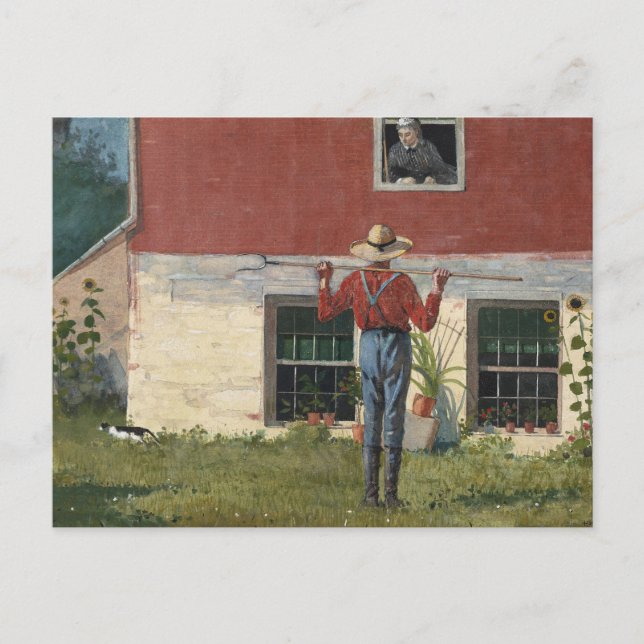 Carte Postale Dans le jardin (Courtoisie rustique) | Winslow Hom (Devant)