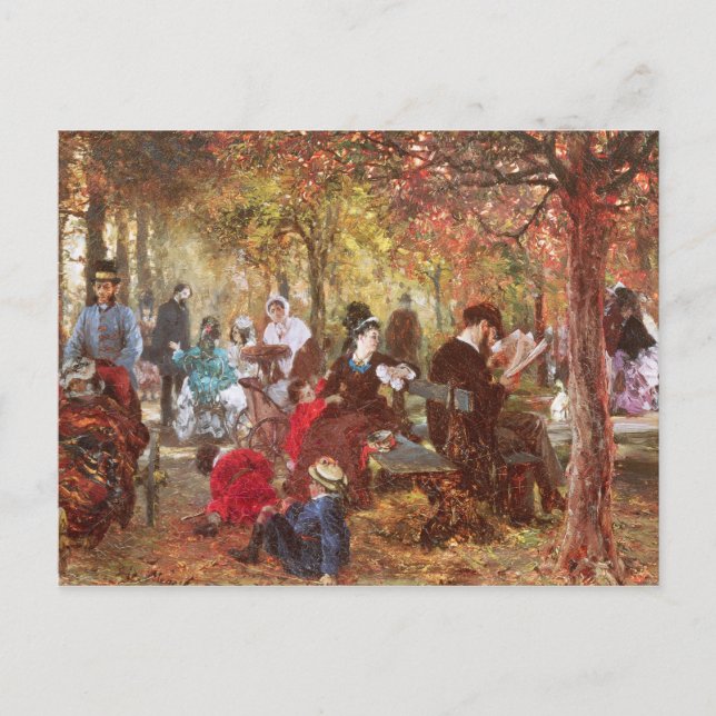 Carte Postale Dans Le Jardin Du Luxembourg (Devant)