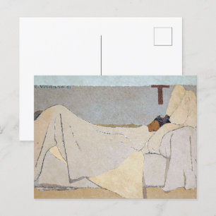 Carte Postale Dans le lit   Edouard Vuillard