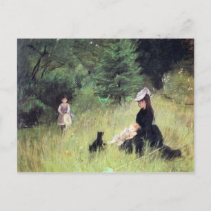 Carte Postale Dans le pré de Berthe Morisot