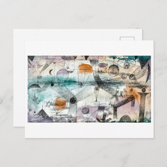 Carte Postale Dans le royaume de l'air | Paul Klee | (Devant / Derrière)