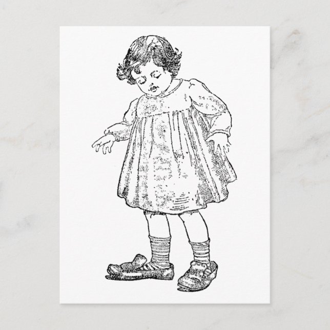 Carte Postale Dans les chaussures de papa (Devant)