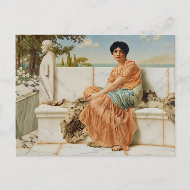 Carte Postale Dans les jours de Sappho par John William Godward  (Devant)