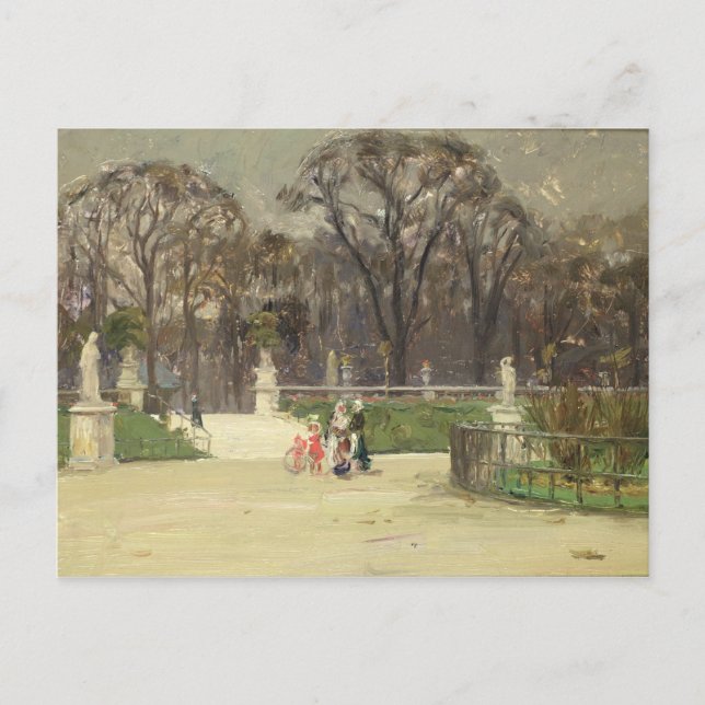 Carte Postale Dans Les Tuileries (Devant)
