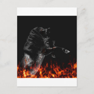 Carte Postale Dans l'incendie