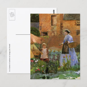 Carte Postale Dans un jardin à Cookham par George John Pinwell