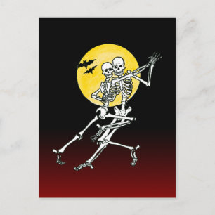 Carte Postale dansant les squelettes dancing skeletons