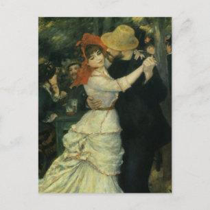 Carte Postale Danse à Bougival par Pierre Renoir, Art Vintage