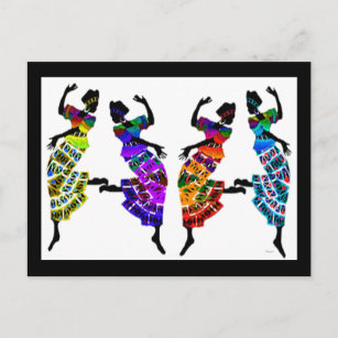 Carte Postale Danse africaine de pied