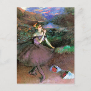 Carte Postale Danse avec bouquets par Degas