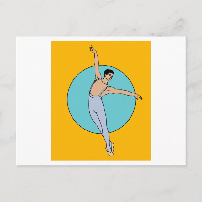 Carte Postale Danse Ballerina Ballet Figures (Devant)