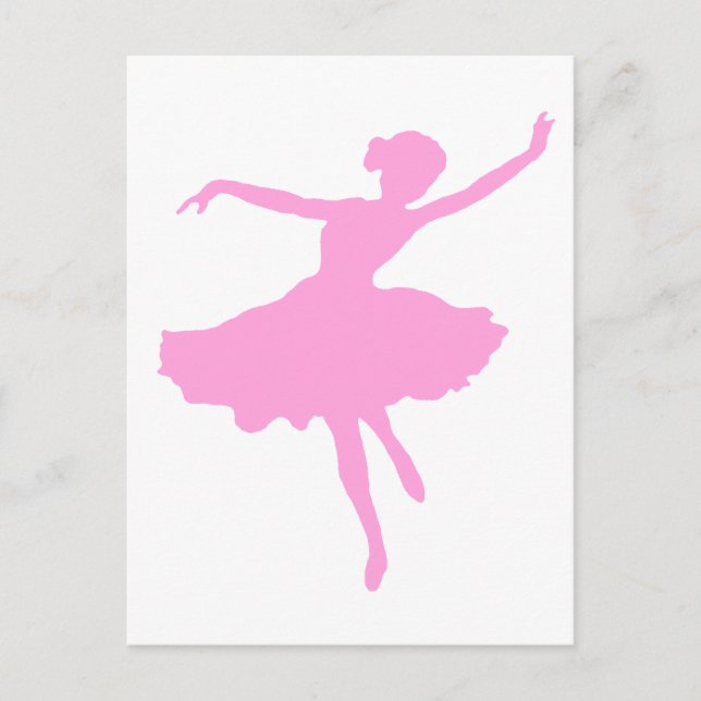 Carte Postale Danse Ballerina en rose (Devant)