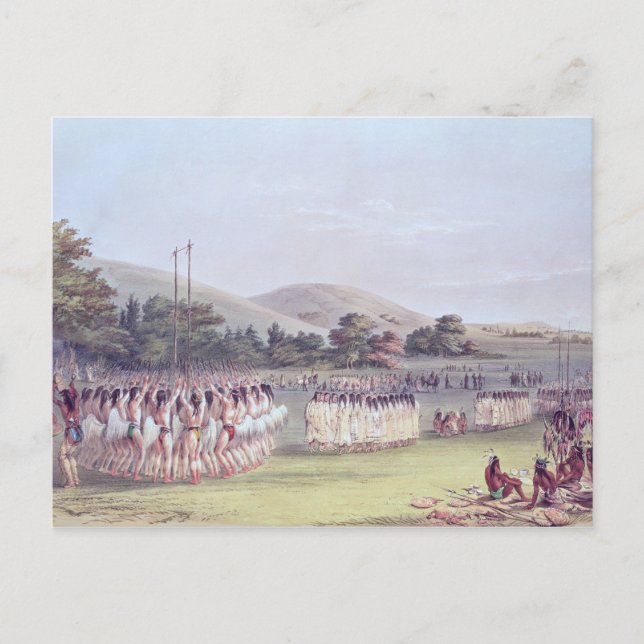 Carte Postale Danse Choctaw Ball-Play, 1834-35 (Devant)
