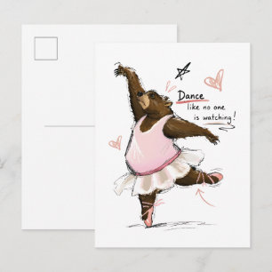 Carte Postale Danse Comme Si Personne Ne Regardait Ours de Balle