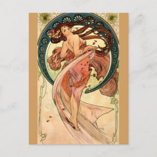 Carte Postale Danse d'Alfons Mucha - Art Nouveau