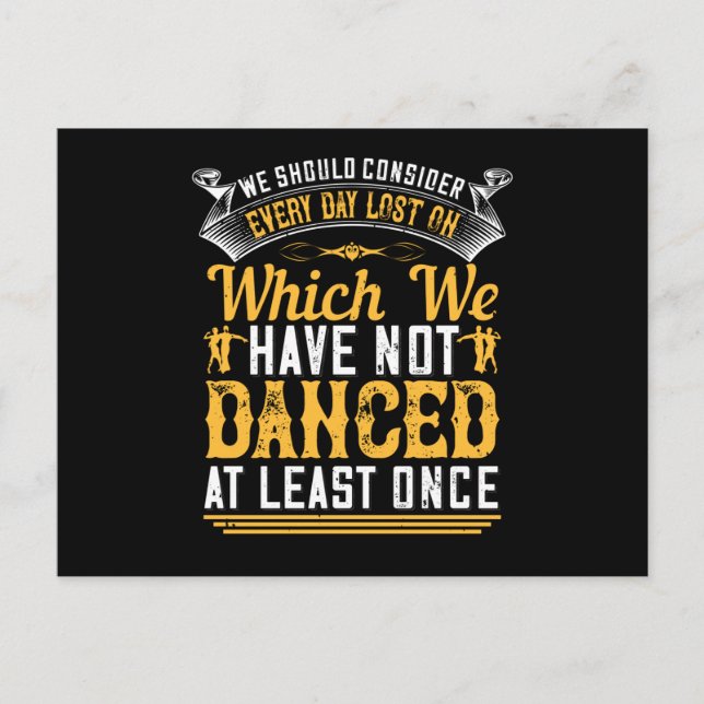 Carte Postale Danse - Danser Au Moins Une Fois Par Jour (Devant)