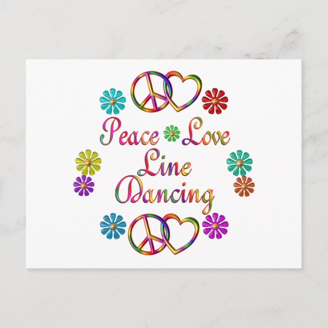 CARTE POSTALE DANSE DE LA LIGNE D'AMOUR DE PAIX (Devant)