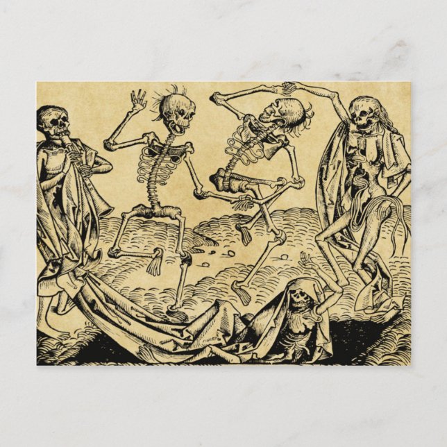 Carte Postale Danse De La Mort Par Michael Wolgemut 1493 (Devant)