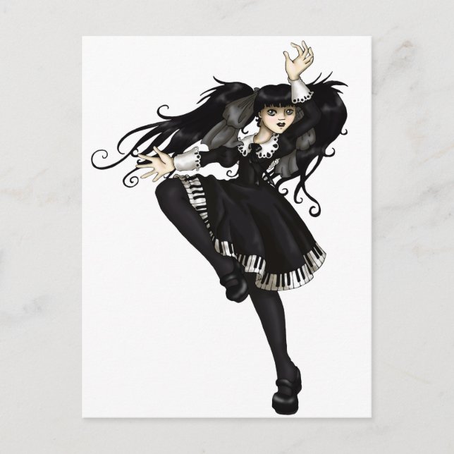 Carte Postale Danse de piano (Devant)