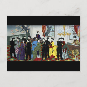 Carte Postale Danse de salle de bal à Tokyo vers 1888