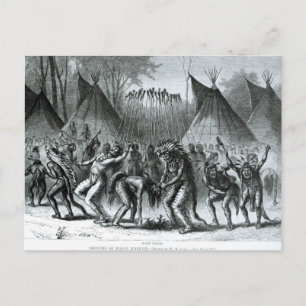 Carte Postale Danse de Scalp de 'Sketches of Indian Warfare'