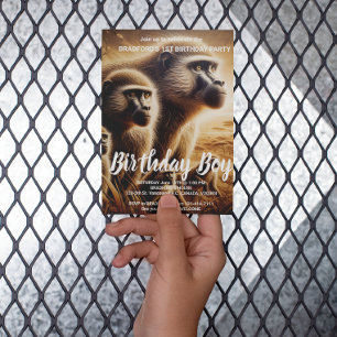 Carte Postale Danse de singes joués dans l'prairie