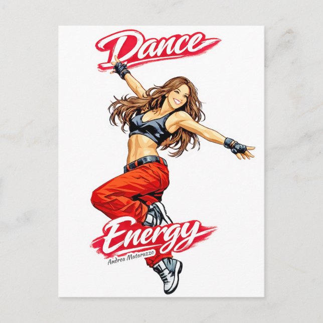 Carte Postale Danse d'énergie et de liberté (Devant)