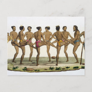 Carte Postale Danse des Caroline Islanders, assiette 22 de 'Le