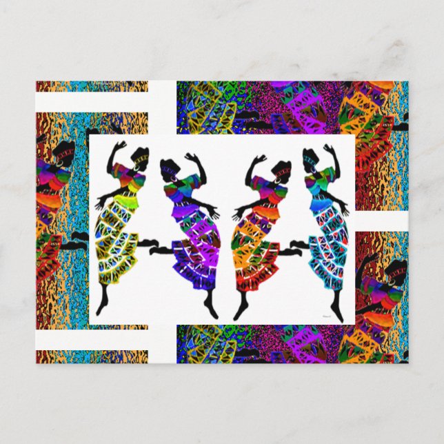 Carte Postale Danse des pieds africains (Devant)