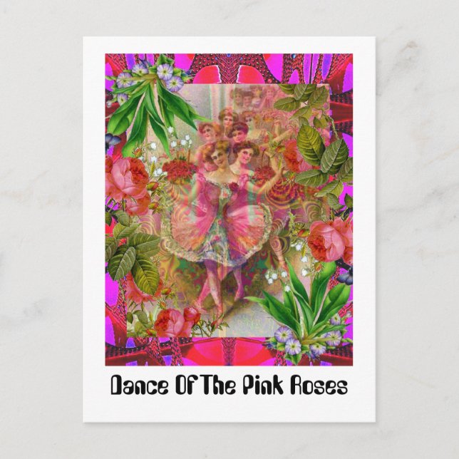 Carte Postale Danse Des Roses Rose (Devant)