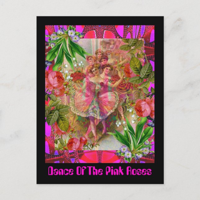 Carte Postale Danse Des Roses Rose (Devant)
