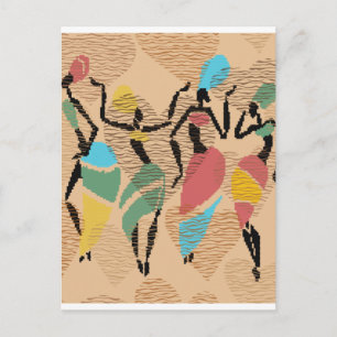 Carte Postale Danse des valentines africaines, motif des femmes