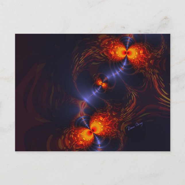 Carte Postale Danse des yeux - Indigo et Gold Sight (Devant)