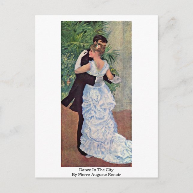 Carte Postale Danse En Ville Par Pierre-Auguste Renoir (Devant)