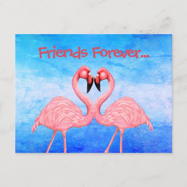 Carte Postale Danse Flamant rose (Devant)