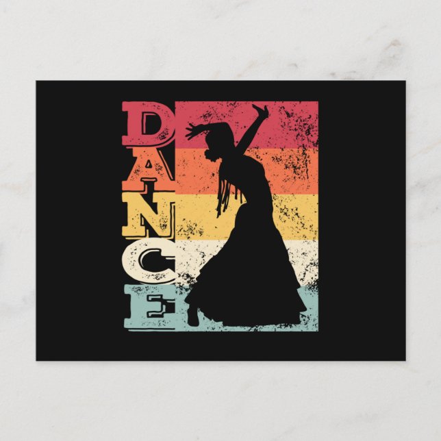 Carte Postale Danse flamenco Dance Robe flamenco (Devant)