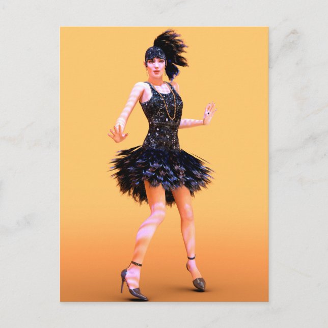 Carte Postale Danse Flapper Vintage (Devant)