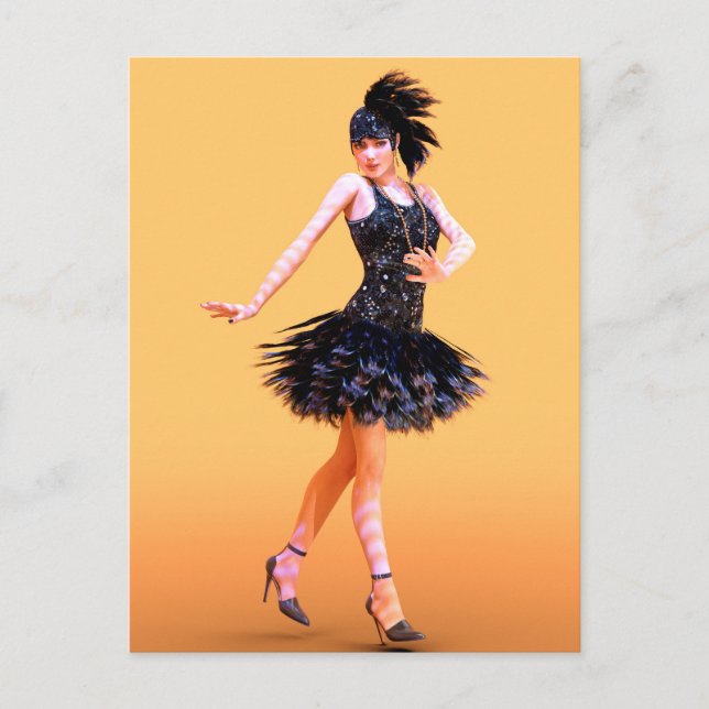 Carte Postale Danse Flapper Vintage (Devant)