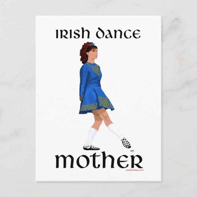 Carte Postale Danse Irlandaise à Claquettes Mère - Chaussure Dou (Devant)
