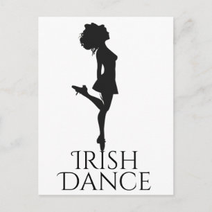 Carte Postale Danse Irlandaise Danseuse Danser Danser Black Whit