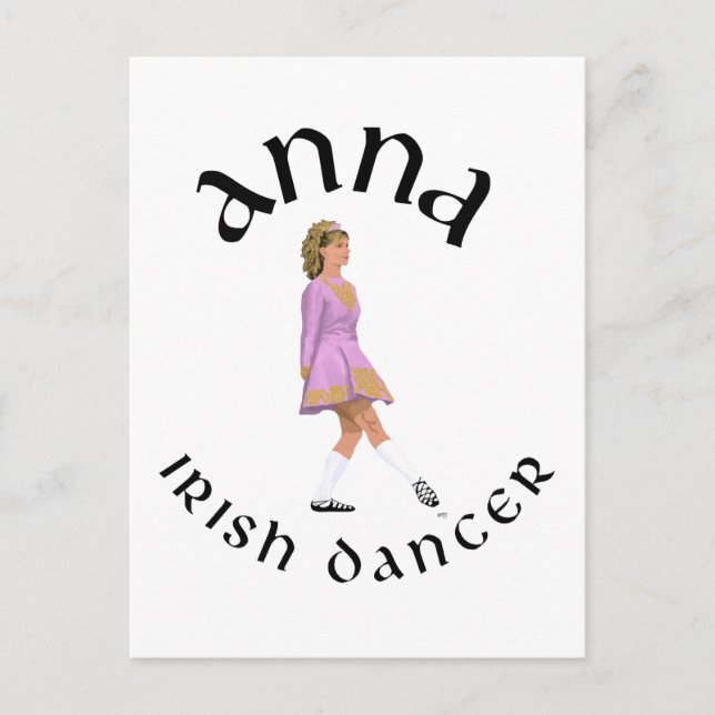 Carte Postale Danse Irlandaise sur Mesure ANNA (Devant)