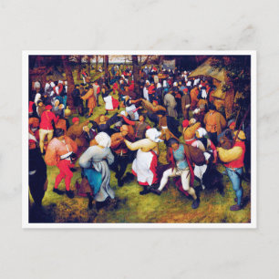 Carte Postale Danse Mariage, Pieter Bruegel