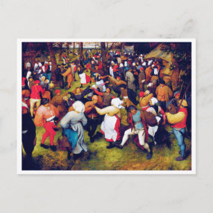 Carte Postale Danse Mariage, Pieter Bruegel